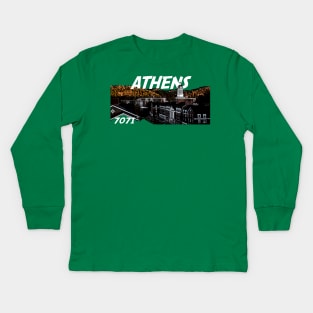 Athens Comic Book City Kids Long Sleeve T-Shirt